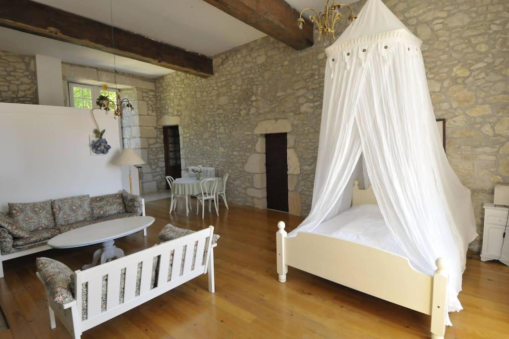 Chateau Barayre - Beautiful 12Th Century Castle With Pool And Large Garden Laussou Esterno foto